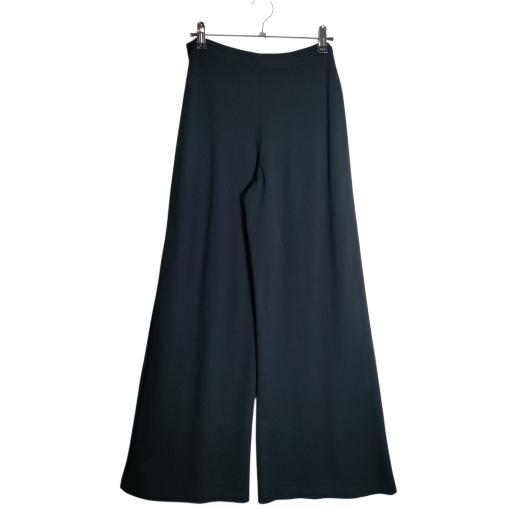 Allie Rose Black Wide Leg High Rise Pleated Trousers Womens Large Stretch Pants